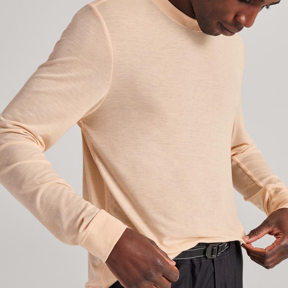 Allbirds Men\'s TrinoXO™ Long Sleeve - T-Shirt Beige - NEY764182